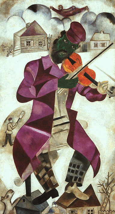 Il violinista, di Marc Chagall