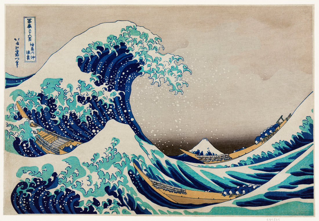 Katsushika Hokusai's The Great Wave off Kanagawa. Digitally enhanced by rawpixel. CC0
